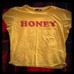 Yellow Honey .Cropped Tee